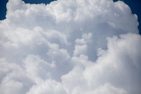 Texture of white thick clouds. close-up photo