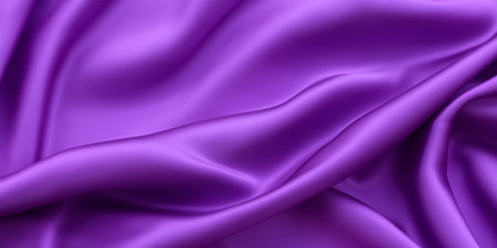 A regal aura surrounds the smooth purple satin fabrics, their texture invoking opulenceの素材