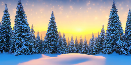 The winter wallpaper captures the essence of a serene and scenic natural world.の素材