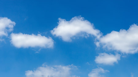 Cotton Candy Clouds in Azure Skyの素材