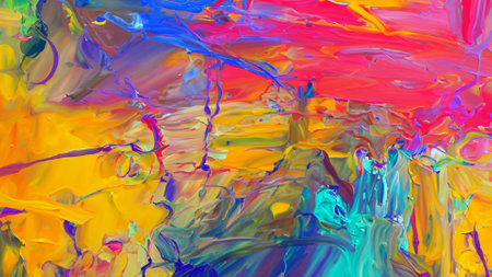Artistic Abstraction: Oil Painting Backgroundの素材