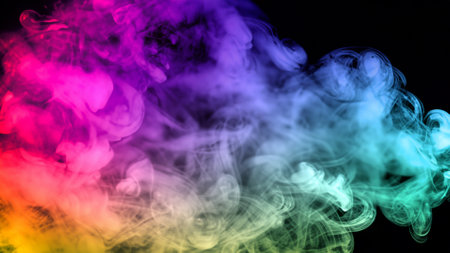 Visual Delight: Colorful Smoke Art as a Backdropの素材
