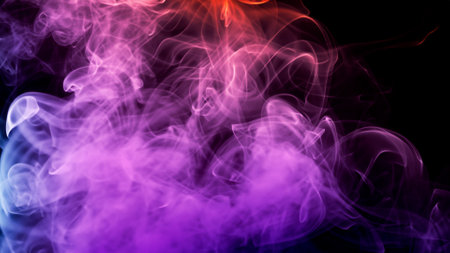 Smoke Explosion: Multi-Colored Clouds Backgroundの素材