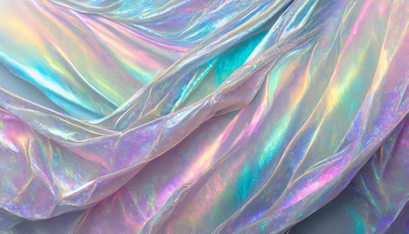 The neon fabric bursts with a delicate pastel palette, evoking a soothing aestheticの素材