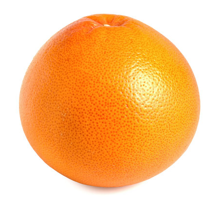 Ripe orange fruit, grapefruit isolated on white backgroundの写真素材