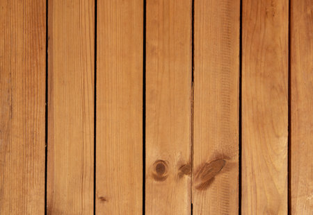 Big Brown wood plank wall texture backgroundの写真素材