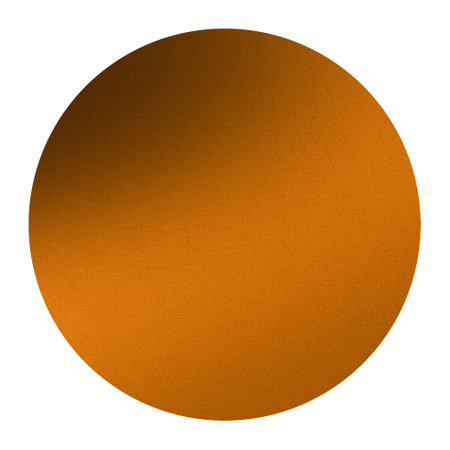Grainy, monochrome orange sphere centered on a clean white backgroundの写真素材