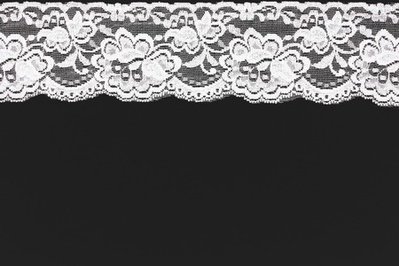 lace on background black and whiteの写真素材