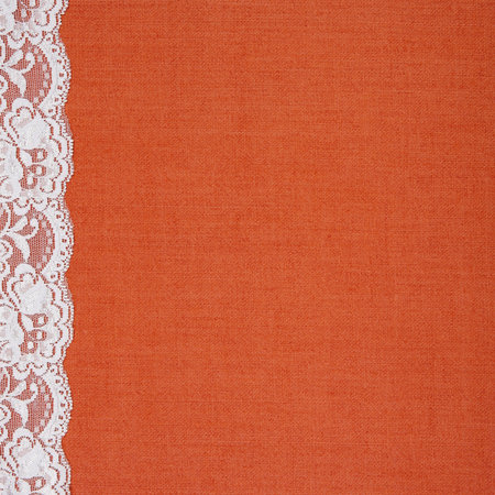 white lace on red の写真素材