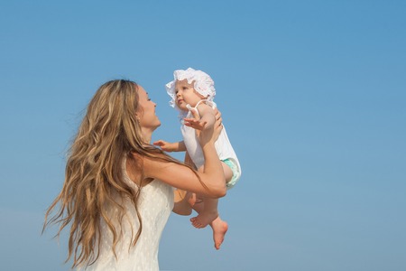 Happy family. Mother and her daughter having fun. Positive human emotions, feelings, emotions.の写真素材