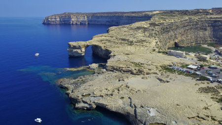The Azure Window, Gozoの写真素材