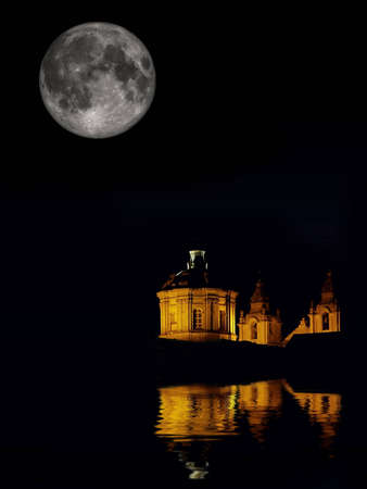 Cathedral by Nightの写真素材