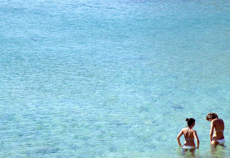 2 Girls in Waterの写真素材