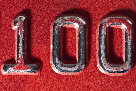 Macro view of digits on a credit cardの写真素材