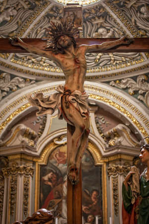One of the Good Friday statues at the Ta' Giezu Church in Vallettaのeditorial素材