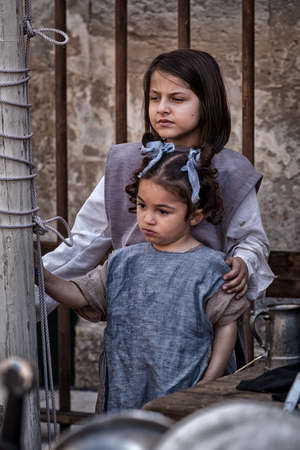 MDINA, MALTA - APR 13 - People in medieval costume taking part in the Medieval Mdina festival in Mdina on 13 April 2013のeditorial素材