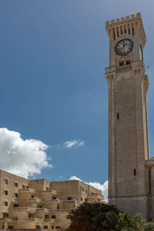 The Mtarfa Clock Tower in Mtarfa, Maltaの写真素材