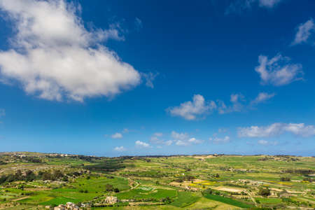 Beautiful views from Mtarfa in Maltaの写真素材