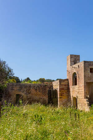 A derelict Maltese farmhouse awaiting new loving ownersの写真素材