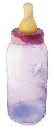 watercolor nipple on a white backgroundの写真素材