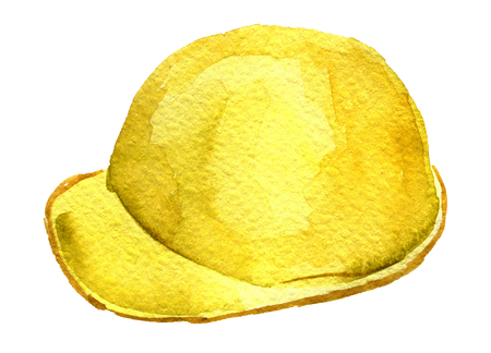 watercolor sketch of working helmet on white backgroundの写真素材