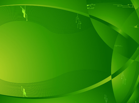 Business green wallpaper with tech elements. Copy space can be used for a text or an image. Radial and linear gradients used.のイラスト素材