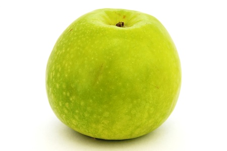 Apple green ripe, isolated on a white backgroundの写真素材