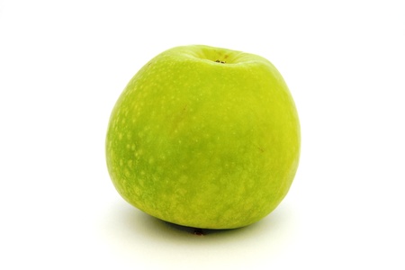 Apple green ripe, isolated on a white backgroundの写真素材
