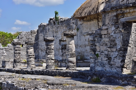 Ruins of an ancient construction from a gray stoneの写真素材