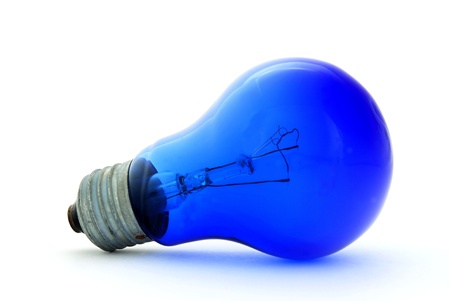 Old electric bulb for receiving ultra-violet lightingの写真素材