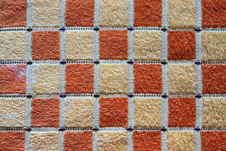 Texture of terry fabric in a cageの写真素材