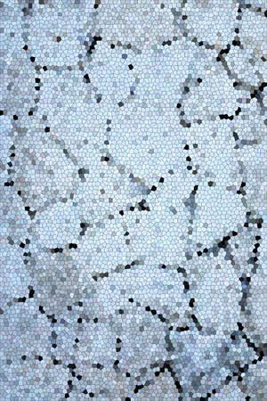 Abstract texture of a mosaic from a light blue stained-glass windowの写真素材