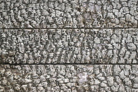 abstract texture of burned wood boards closeup for backgroundsの写真素材