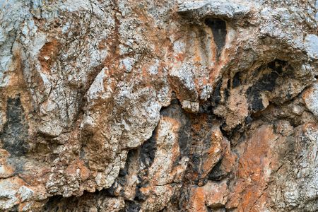 abstract texture of a bumpy stone surface closeupの写真素材