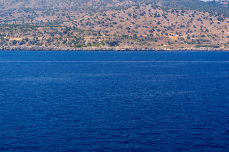 landscape of the horizon of the sea coast and big open space for a natural background