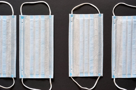 individual disposable medical masks for antibacterial and antimicrobial respiratory protection are...