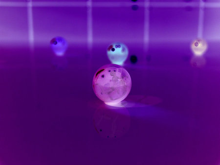 man prisoner of a glass ballの写真素材