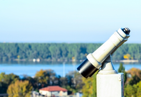 Telescope for sightseeing の写真素材