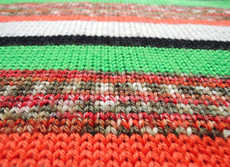 Knitted fabric - macro の写真素材