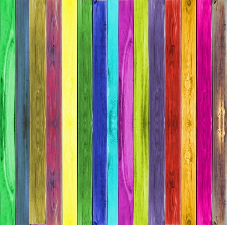 Colorful wooden wallの写真素材