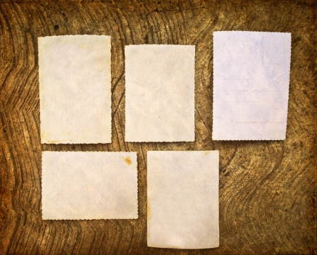 Old papers on wallの写真素材
