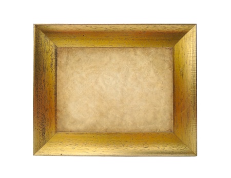 Antique frame isolated on whiteの写真素材