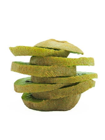 Fresh pieces kiwi fruit isolated on white background

の写真素材