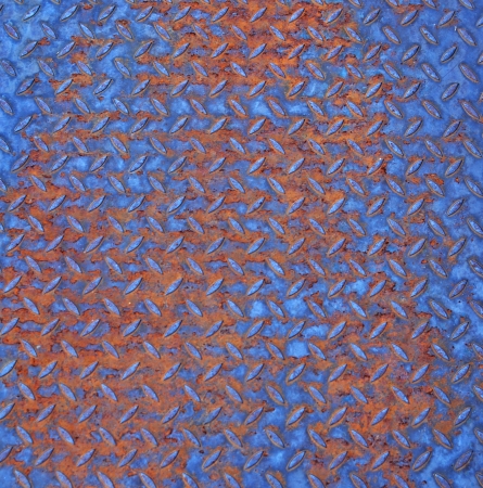 Old metal diamond plate backgroundの写真素材