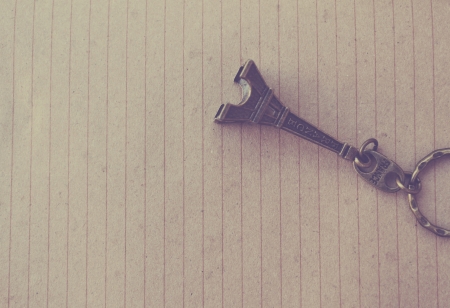 Blank paper with Eiffel Towerの写真素材