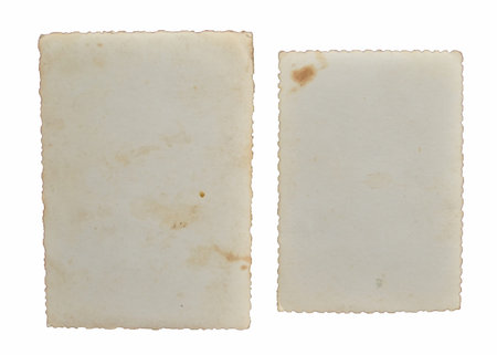 Old papers isolated on white backgroundの写真素材