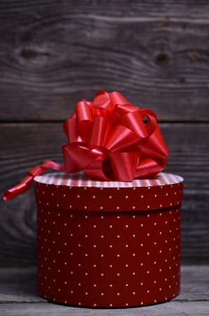 Beautiful red Christmas boxの写真素材