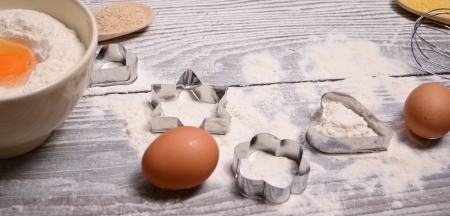 homemade baking on wooden の写真素材