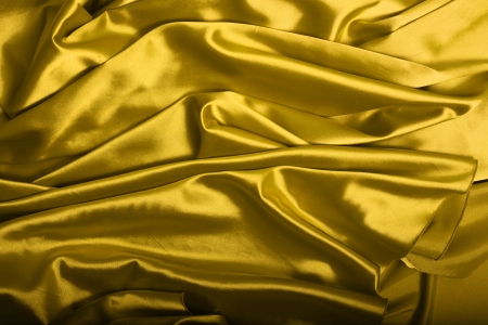 Yellow silk background textureの写真素材