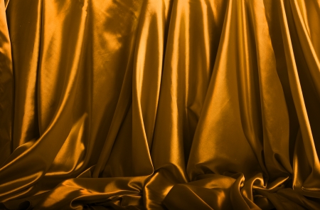 Yellow silk backgroundの写真素材